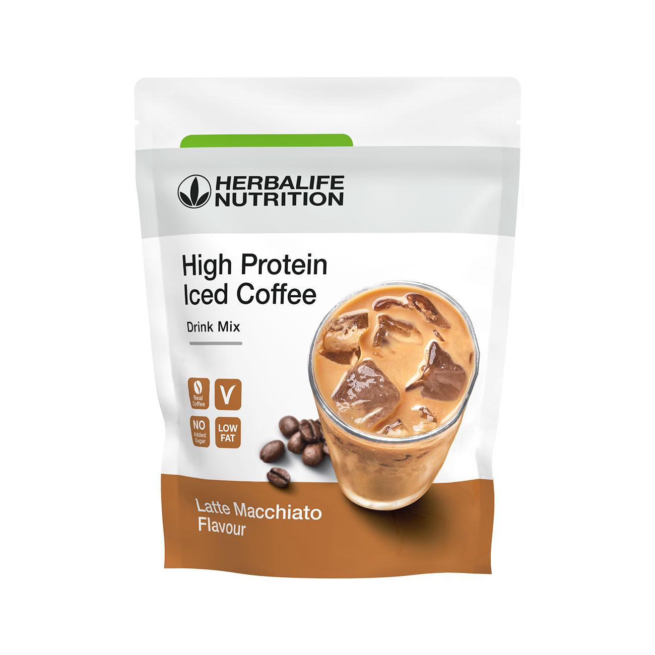 High Protein Iced Coffee Latte Macchiato produktbild