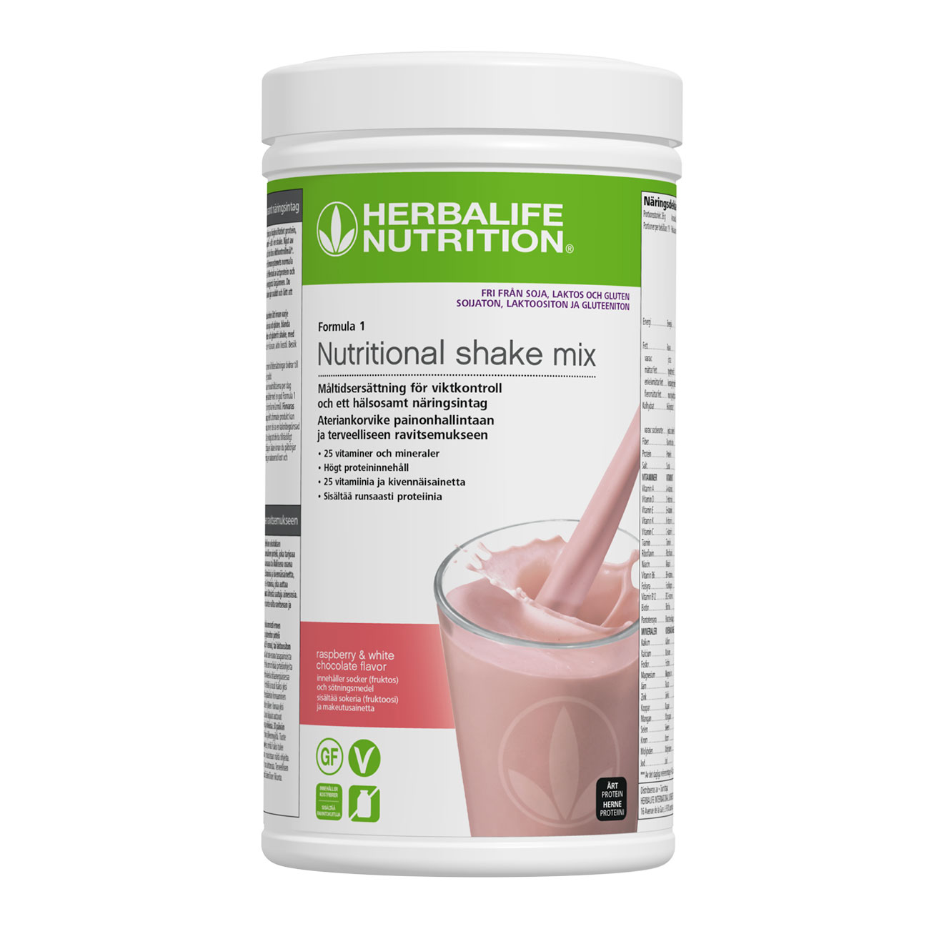 Formula 1 Free-From Protein Shake Raspberry and White Chocolate produktbild